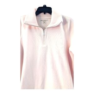 Eddie Bauer Pale soft pink/peach quarter zip sweatshirt Size 2XL EUC